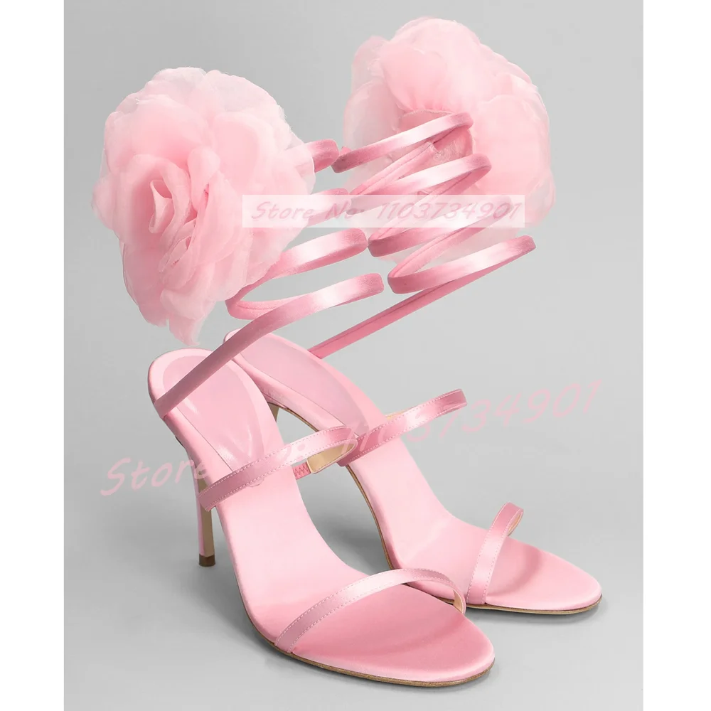 Crossfit Lady - Sandales à Talons Hauts en Dentelle